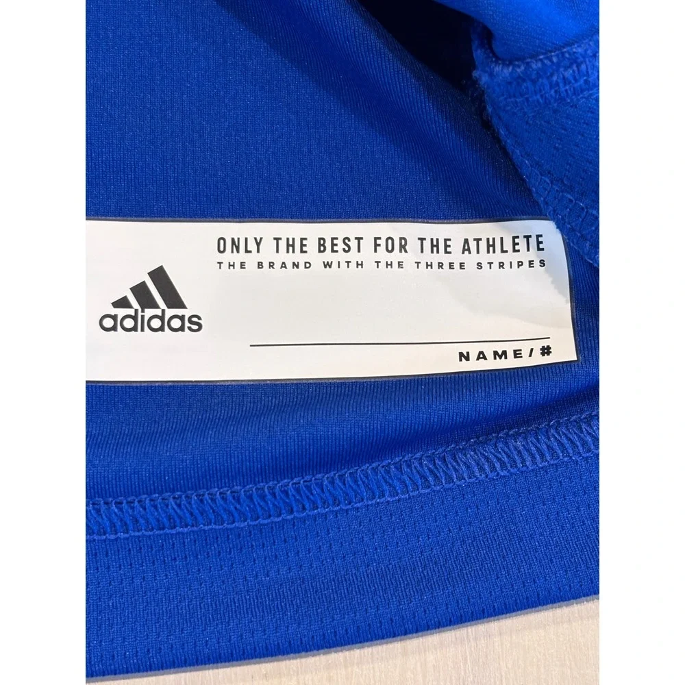 Adidas Mens Blue Climalite Polo Shirt XL Branded Saints Football Short Sleeve